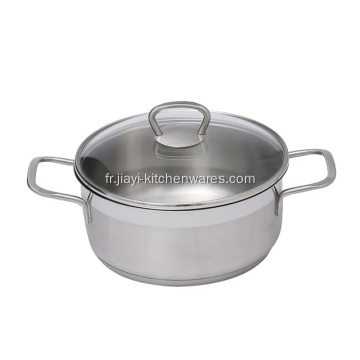 Casserole classique en acier inoxydable avec couvercle